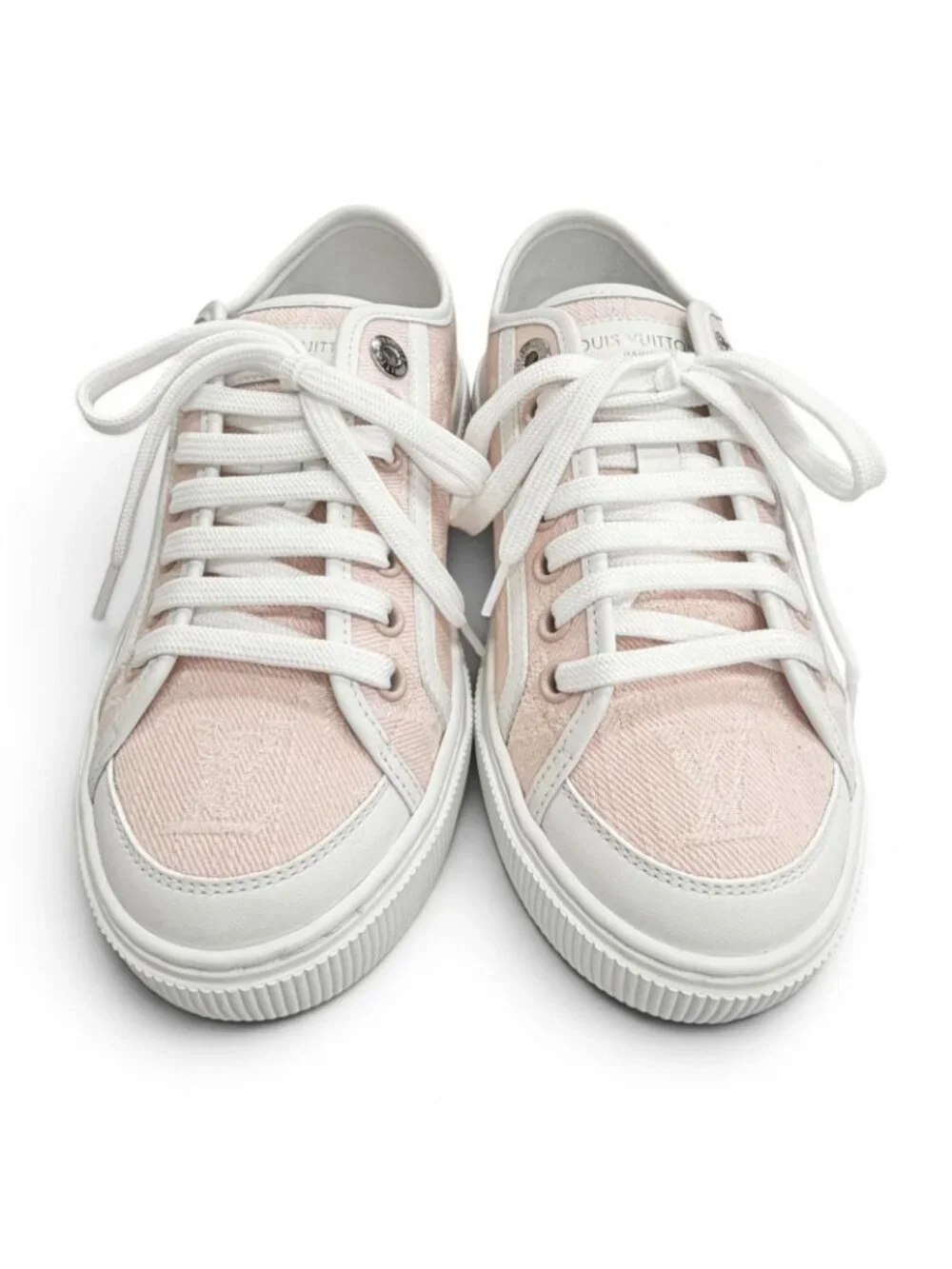 Louis Vuitton LV Lagoon Monogram Denim Rose Low-Top Sneakers Pink